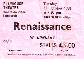 Renaissance Ticket